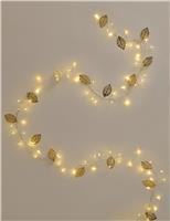 Pre-Lit Gold Leaf Garland