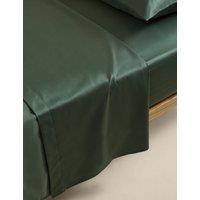 M&S Egyptian Cotton Sateen 400 Thread Count Flat Sheet Medium Green
