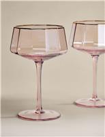 Set of 2 Pearlescent Lustre Coupe Glasses