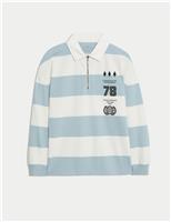 Pure Cotton Striped Rugby Shirt (6-16 Yrs)