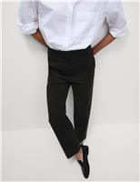 Cotton Rich Straight Leg Ankle Grazer Trousers