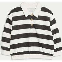 Cotton Rich Striped Rugby Sweatshirt (0-6 Yrs)
