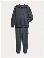 Cotton Rich Hoodie & Jogger Set (6-16 Yrs)