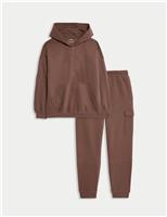 Cotton Rich Hoodie & Jogger Set (6-16 Yrs)