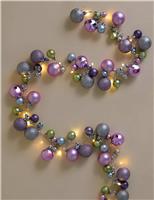 Light Up Silver Bauble Garland