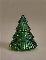 Glass Light Up Wide Tree Decoration