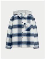 Cotton Rich Checked Hooded Shirt (6-16 Yrs)