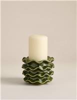 Frill Ceramic Pillar Candle Holder