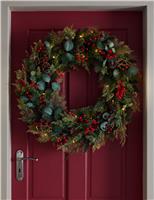 Pre-Lit Extra Large Red Berry Wreath