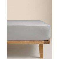 M&S Egyptian Cotton 230 Thread Count Crisp Extra Deep Fitted Sheet Smoke
