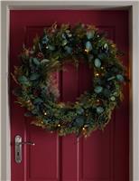 Pre-Lit Extra Large Winterberry Wreath