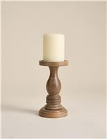 Wooden Tall Pillar Candle Holder