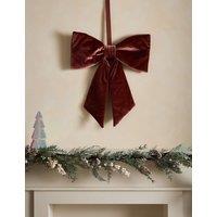 M&S Velvet Bow Decoration Rust