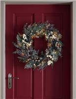 Pre-Lit Snowy Wreath