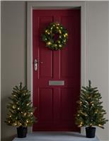Pre-Lit Door Decoration Set