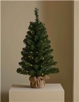 3ft Pre-Lit Spruce Christmas Tree