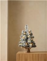 1.5ft Pre-lit Snowy Tree