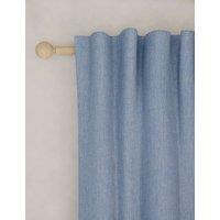 M&S Brushed Multiway Blackout Curtains Mid Blue