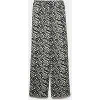 M&S Pure Linen Drawstring Wide Leg Trousers Ecru Mix