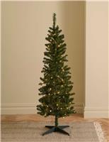 6ft Pre-Lit Slim Spruce Christmas Tree