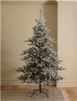 7ft Pre-lit Snowy Noble Christmas Tree