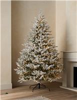 8ft Pre-Lit Snowy Grand Fir Christmas Tree