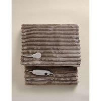 Ribbed Fleece Electric Throw