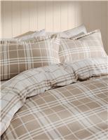 Brushed Cotton Checked Bedding Set