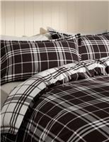 Brushed Cotton Checked Bedding Set