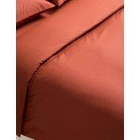 M&S Egyptian Cotton 230 Thread Count Crisp Duvet Cover Terracotta