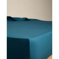 M&S Egyptian Cotton 230 Thread Count Crisp Deeper Fitted Sheet Teal