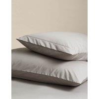 M&S 2 Pack Egyptian Cotton 230 Thread Count Crisp Pillowcases Smoke
