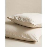 M&S 2 Pack Egyptian Cotton 230 Thread Count Crisp Pillowcases Champagne