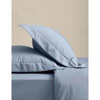 M&S 2 Pack Egyptian Cotton 230 Thread Count Crisp Oxford Pillowcases Steel Blue