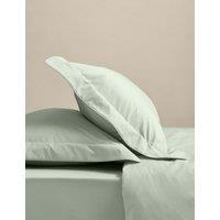 M&S 2 Pack Egyptian Cotton 230 Thread Count Crisp Oxford Pillowcases Sage