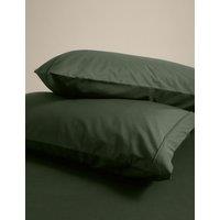 M&S 2 Pack Egyptian Cotton 230 Thread Count King Size Pillowcases Forest Green