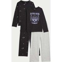 2pk Pure Cotton Star Graphic Pyjama Sets (1-16Yrs)