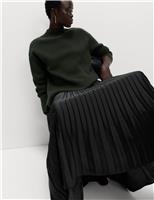 Pleated Midaxi Skirt