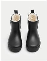 Kids Warm Lined Chelsea Wellies (3 Small - 2 Large)