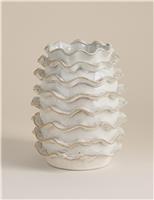 Large Frill Ceramic Vase