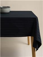 Pure Cotton Sateen Striped Tablecloth