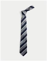 Striped Pure Silk Tie