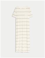 Cotton Modal Long Striped Nightdress