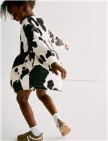Cotton Rich Cow Print Swing Dress (2-8 Yrs)