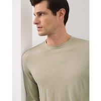 Autograph Pure Extra Fine Merino Wool Crew Neck Jumper Stone