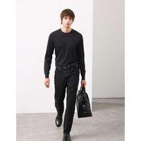 Autograph Pure Extra Fine Merino Wool Crew Neck Jumper Charcoal