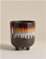 Retro Reactive Glaze Ceramic Planter