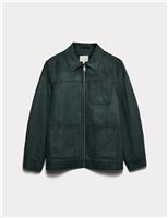 Faux Suede Chore Jacket