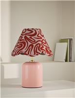 Squiggle Print Rechargeable Table Lamp