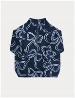 Bow Print Half-Zip Fleece (2-8 Yrs)